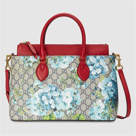 gucci bag blooms blue|Gucci Bloom tote bag.